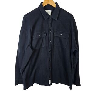 Hollister Mens Extra Large Black Long Sleeve Button Up‎ Shirt Casual Flannel
